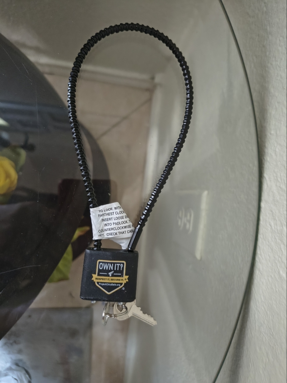 Black Cable Security Lock - Protective Anti-Theft Cable